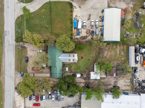 Aerial close up view
