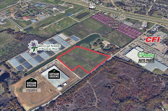 aerial image with property outline